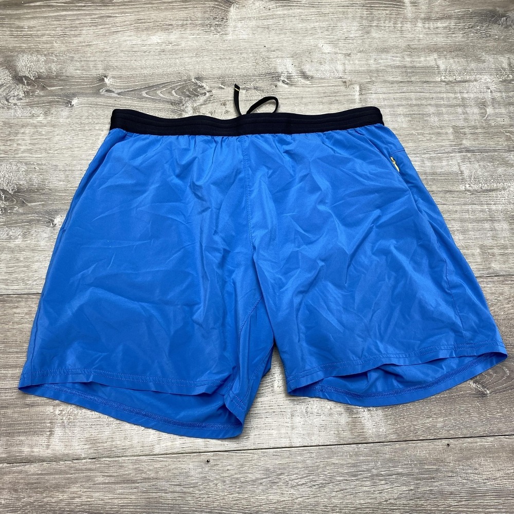 Bonobos Shorts‎ Mens XL Blue Lined Performance Sweat Elastic Waist Drawstring